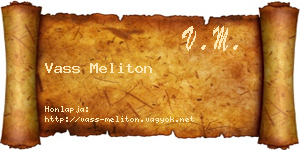 Vass Meliton névjegykártya